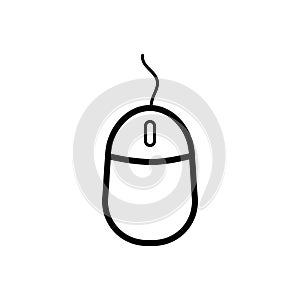 Black line icon for Mouse, gadget and computer