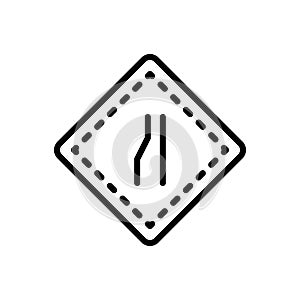 Black line icon for Narrow, parochial and highway photo