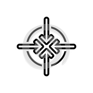 Black line icon for Narrow, parochial and highway