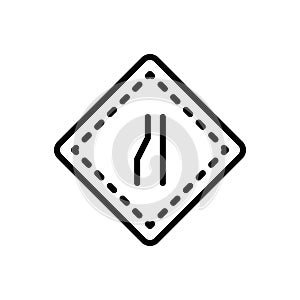 Black line icon for Narrow, parochial and highway