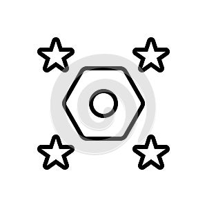 Black line icon for Odds, difference and distinction