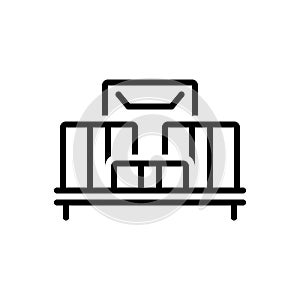 Black line icon for Packs, product and parcel