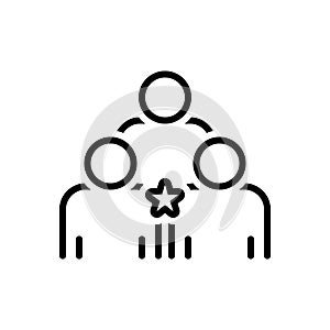 Black line icon for Particular, special and precise