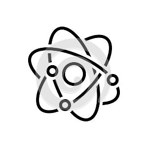 Black line icon for Phys, physics and science