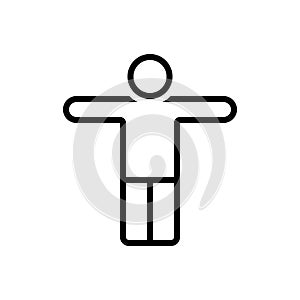 Black line icon for Physical, exercise and wellness