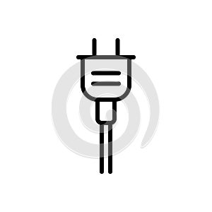 Black line icon for Plug, power and gadget