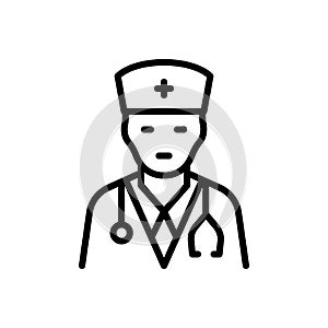 Black line icon for Practitioners, surgeon and doctor