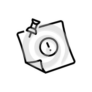 Black line icon for Remembered, bubble and circle