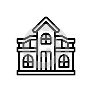 Black line icon for Resident, inhabitant and occupant