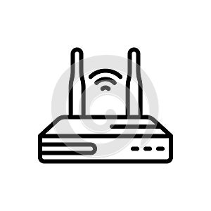 Black line icon for Routers, network and wireless