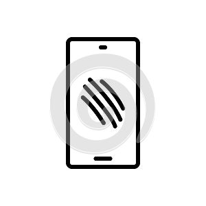 Black line icon for Scratch, scuff and scrape