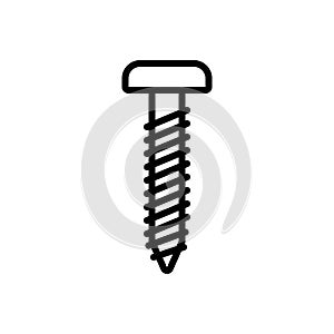 Black line icon for Screw, bolt and adjustable