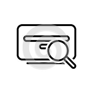 Black line icon for Search, investigation and find