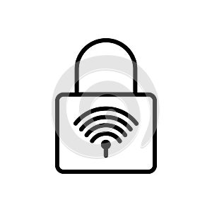 Black line icon for Secureline