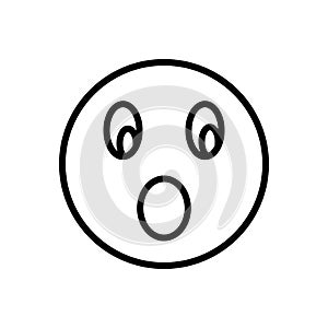 Black line icon for Seemed, look and emoji