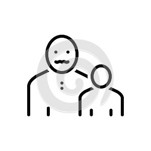 Black line icon for Son, child and male