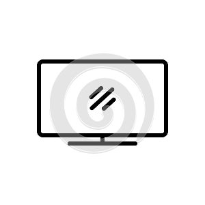 Black line icon for Tft, monitor and computer
