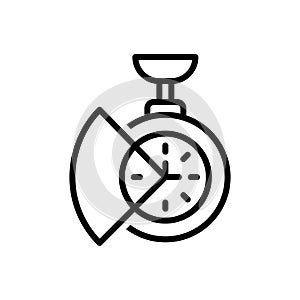 Black line icon for Time, Saving and reminder photo