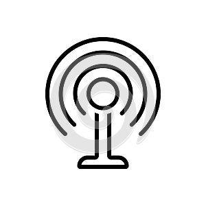 Black line icon for Transmit, signal and receive