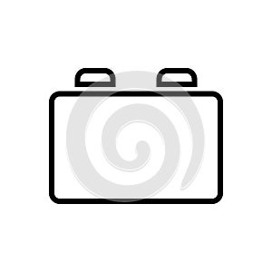 Black line icon for Upgrade, plug and plugin