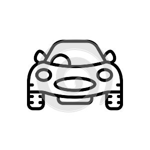 Black line icon for Vehicle, conveyance and wagon