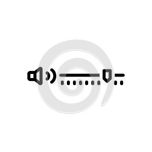 Black line icon for Volumes, sound and amplifier