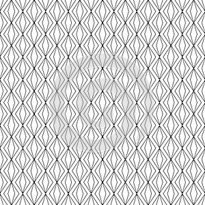 black line interlocking diamond shapes vector seamless background pattern