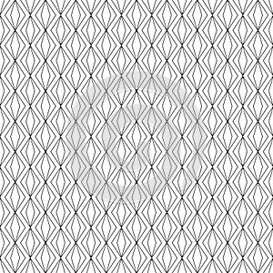 black line interlocking diamond shapes vector seamless background pattern