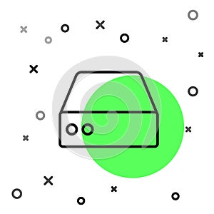 Black line Server, Data, Web Hosting icon isolated on white background. Vector