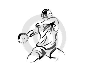 Vector sketch thrower disc