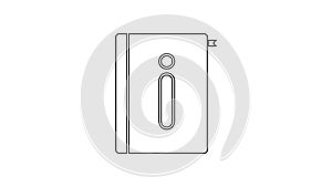 Black line User manual icon isolated on white background. User guide book. Instruction sign. Read before use. 4K Video