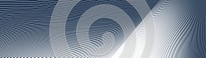 Black lines in 3D perspective vector abstract background, single color dynamic linear minimal design, wave lied pattern in