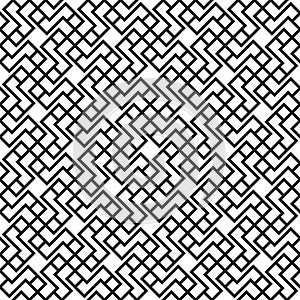 Black of lines rectangle square interconnected.