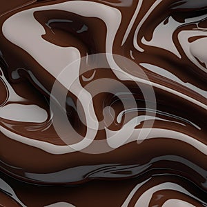 Black Liquid Chocolate in 3D