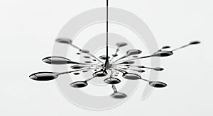 Black Liquid Splash on White Surface