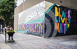 Black Lives Matter Mural in Downtown Columbus