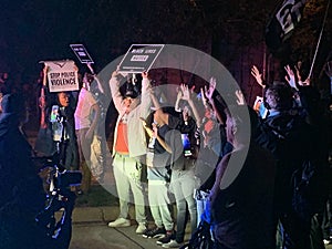 A Black Lives Matter protest in Richfield Minnesota