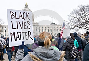 Black Lives Matter Sign at March for our Lives Rally