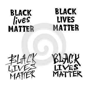 Black lives matter vector quotation poster to support movement of activists against racial discrimination, violence, protest for