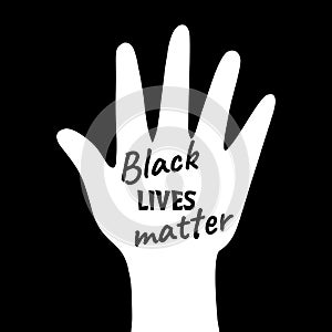 Black lives matter vector quotation poster to support movement of activists against racial discrimination, violence, protest for