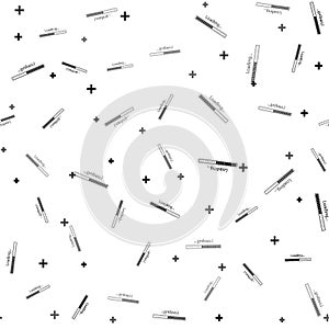 Black Loading icon isolated seamless pattern on white background. Progress bar icon. Vector Illustration