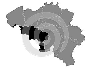 Location Map of Hainaut Province photo