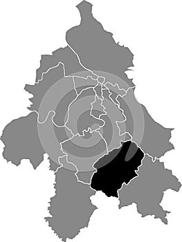 Location map of the Sopot municipality of Belgrade, Serbia