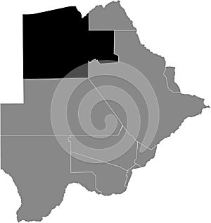 Location map of Ngamiland district