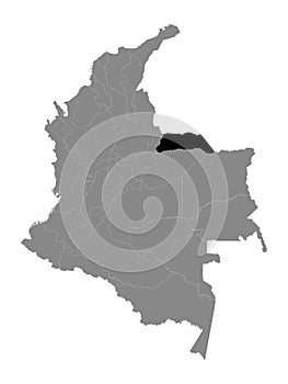 Location Map of Arauca Department photo