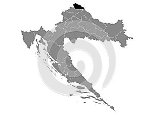 Location Map of MeÃâimurje County photo