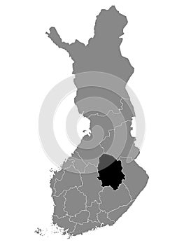 Location Map of Region Pohjois-Savo