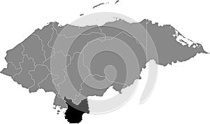 Location map of Choluteca department photo