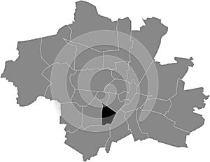 Location map of the Sendling borough stadtbezirk of Munich, Germany photo