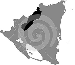 Location map of Jinotega department photo